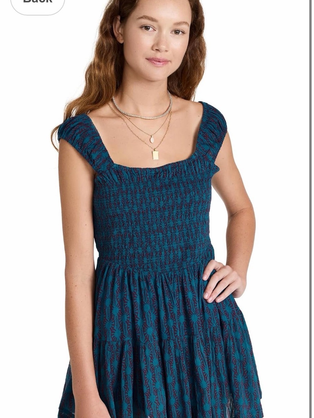 Free people sweet Annie mini Patterned Sundress size m